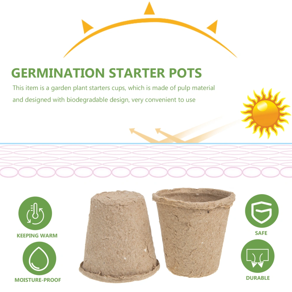 40 Pcs Plant Nursery Cups Gardening Planting Container Paper Pulp Nursery Cups