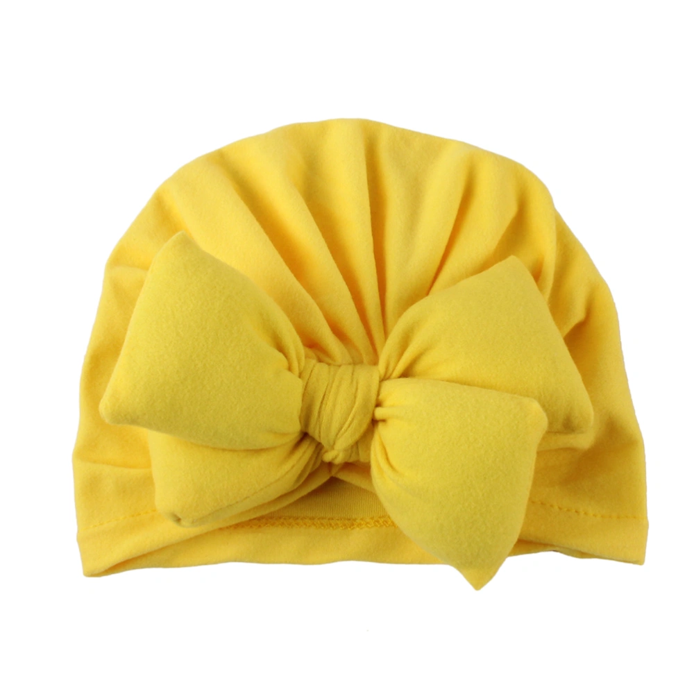 Baby Adorable Bowknot Hat Fashion Infant Creative Baby Comfortable Headdress (Yellow)