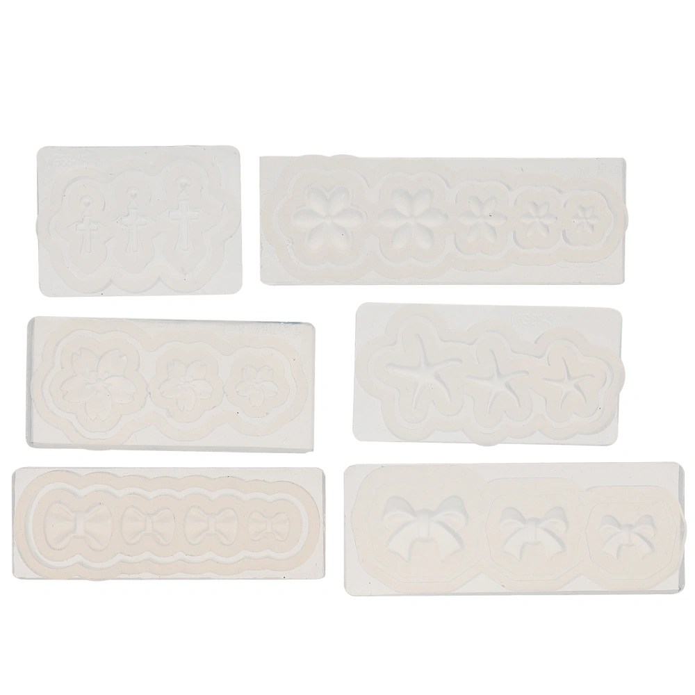 6Pcs 3D Carving Manicure Silicone Molds Manicure DIY Molds Nail Art Molds