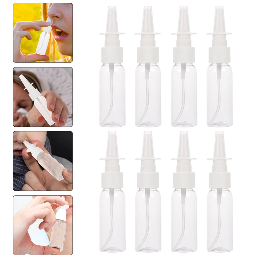 12pcs Convenient Spray Bottles Cosmetics Nasal Spray Bottles Liquid Sub Bottles