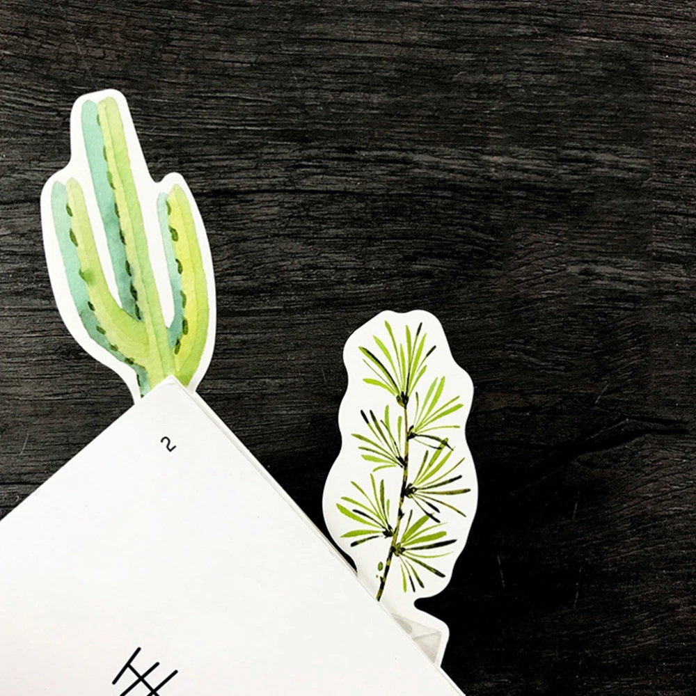 30 Pcs Summer Bookmarks Small Plants Bookmarks Cartoon Funny Labels for Friends and Family Gift (15x4cm)