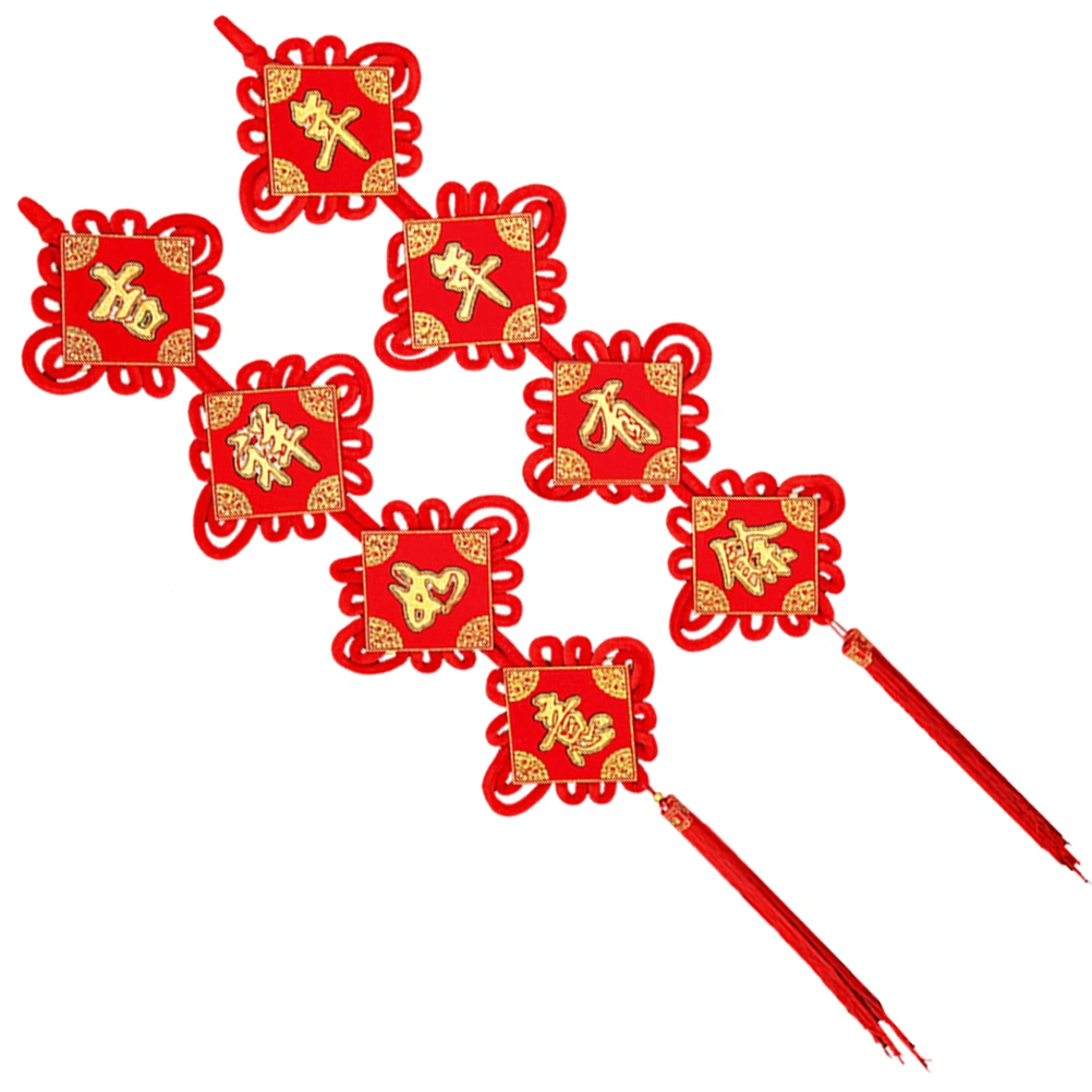 New Year Couplet Spring Festival Couplet Felt Front Door Hanging Decor Random Style