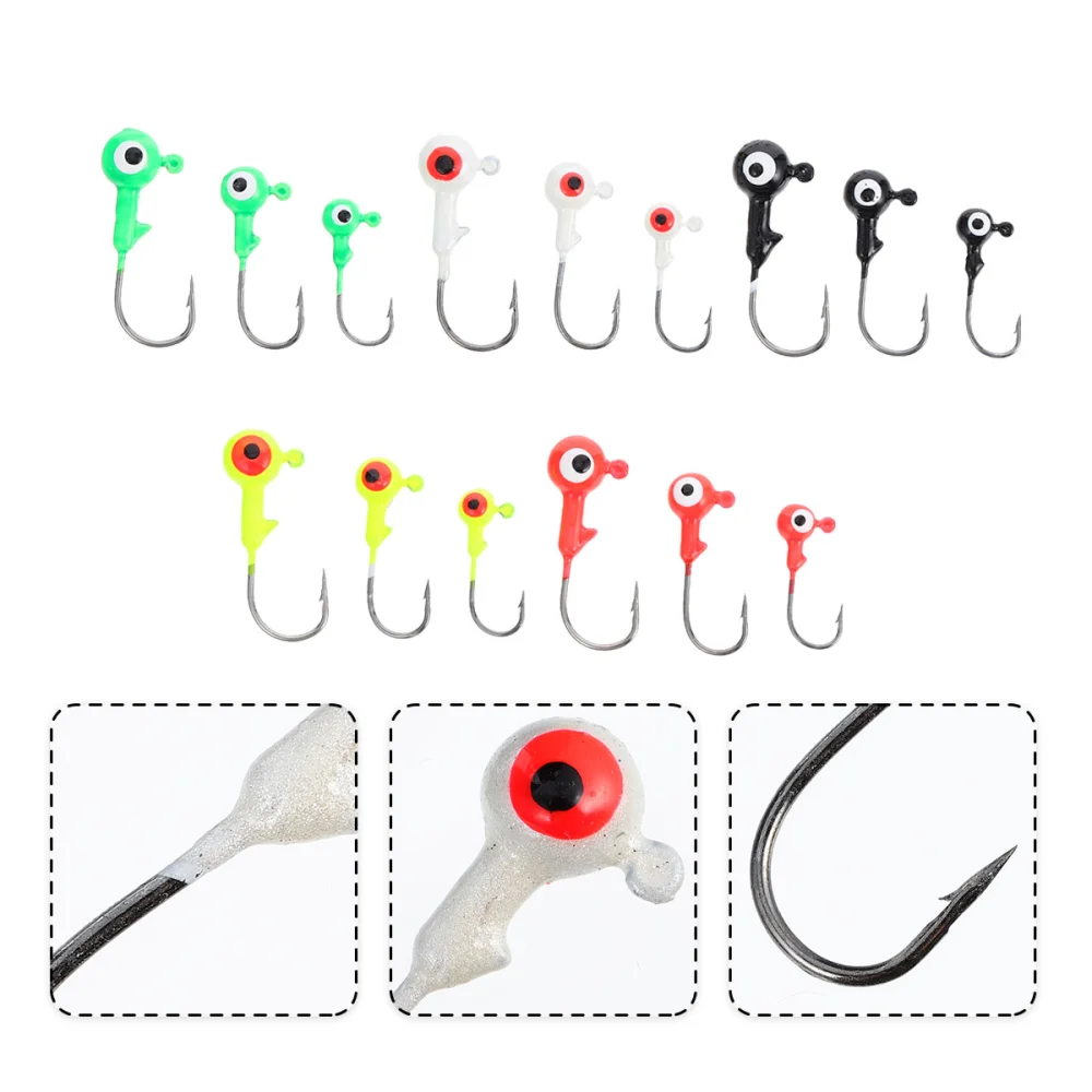 15Pcs Fishing Hooks Fishing Barb Eye-Pattern Hook Lure Hook Fishing Accessory