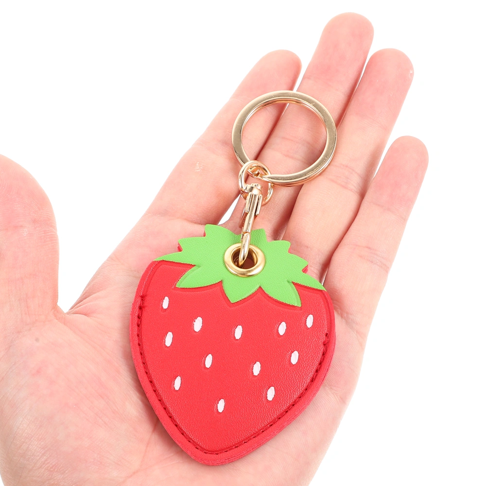 2pcs Cartoon Keychain PU Leather Cover Key Ring Entrance Guard Card Covers Keychain Cartoon Card Keychain