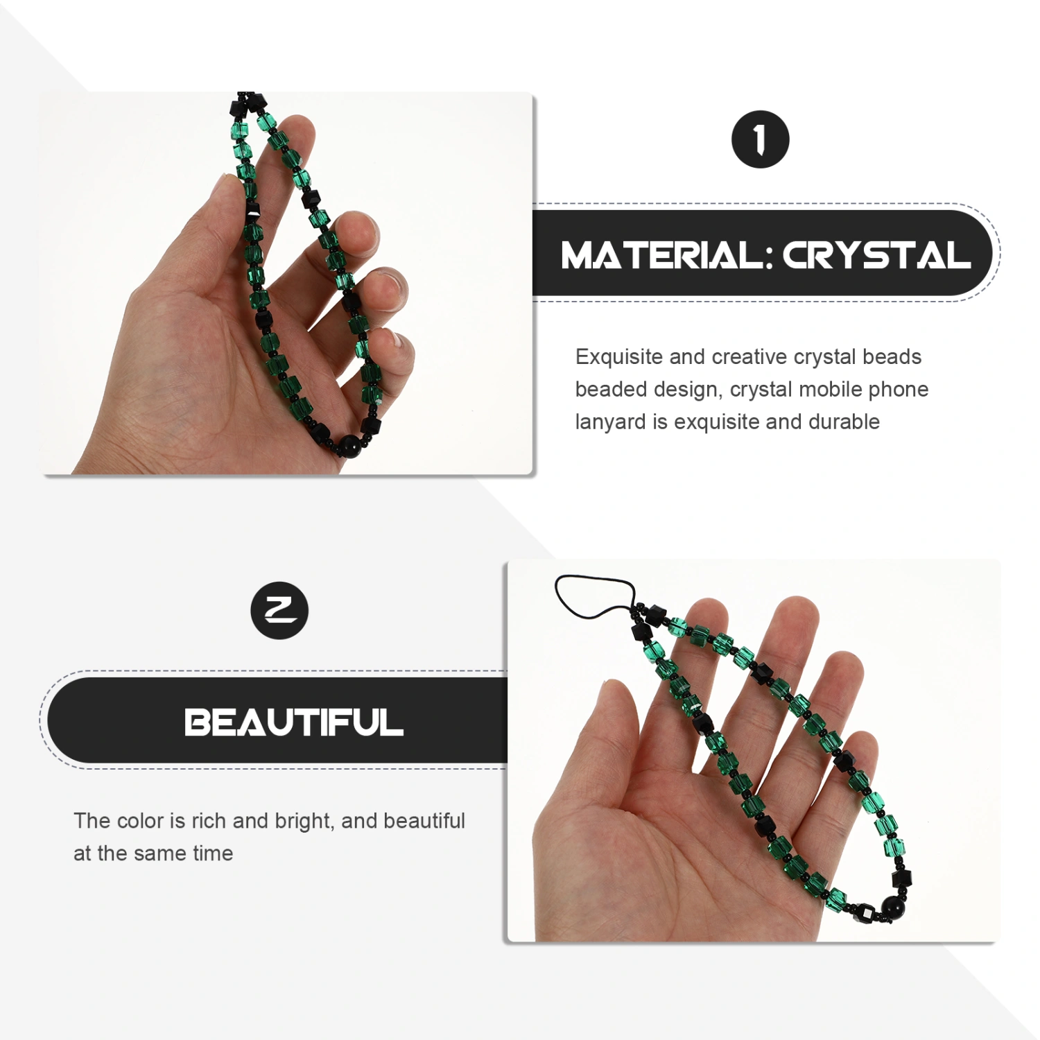 Crystal Mobile Phone Anti-lost Non-slip Rope Crystal Decoration Lanyard