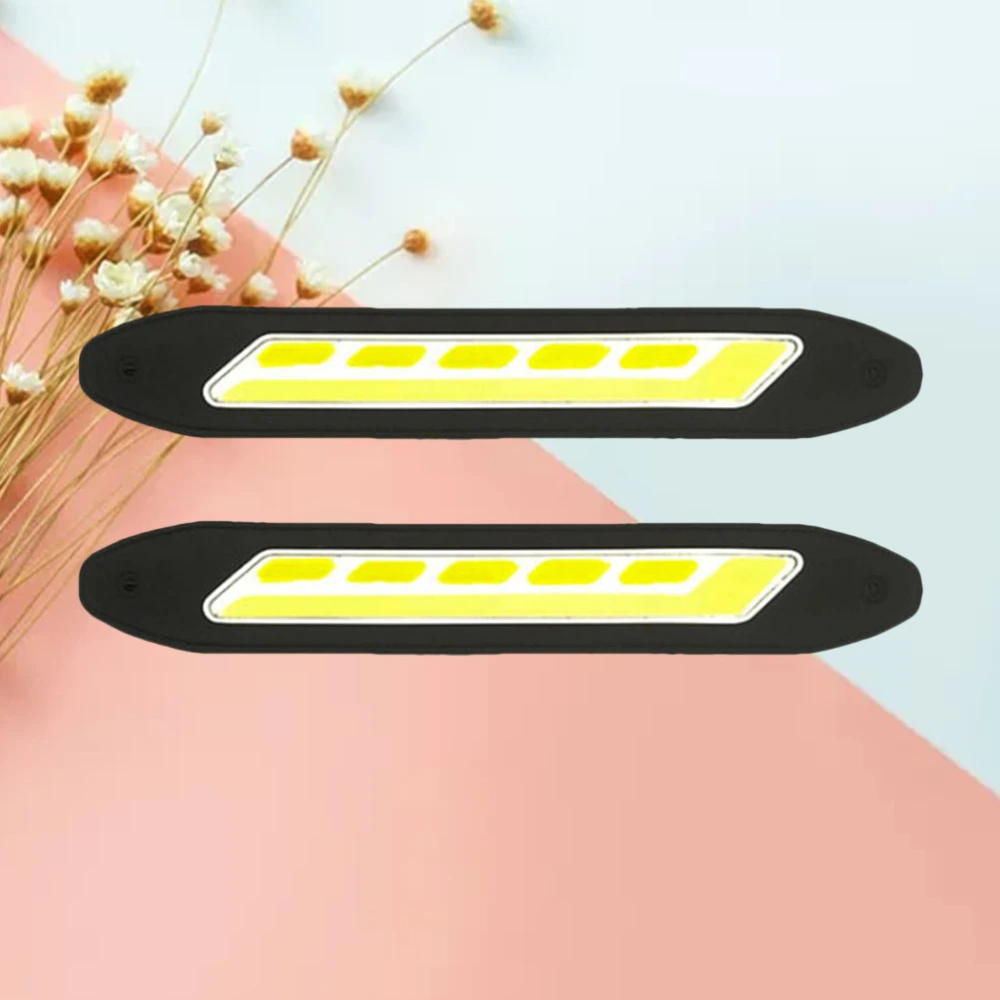 2PCS LED Daytime Running Lamps Silicone Car Daytime Running Light Waterproof LED Daytime Running Light Double Color Turn Running Light Superbright LED Daytime Running Light Universal Car Daytime Light