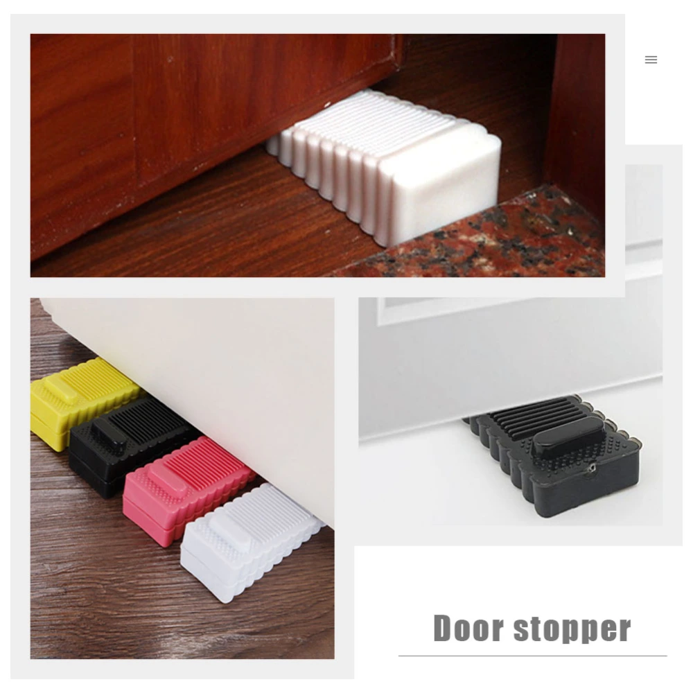 8Pcs Door Wedge Stopper Non-skid Silicone Wedge Simple Hanging Door Stop Protector