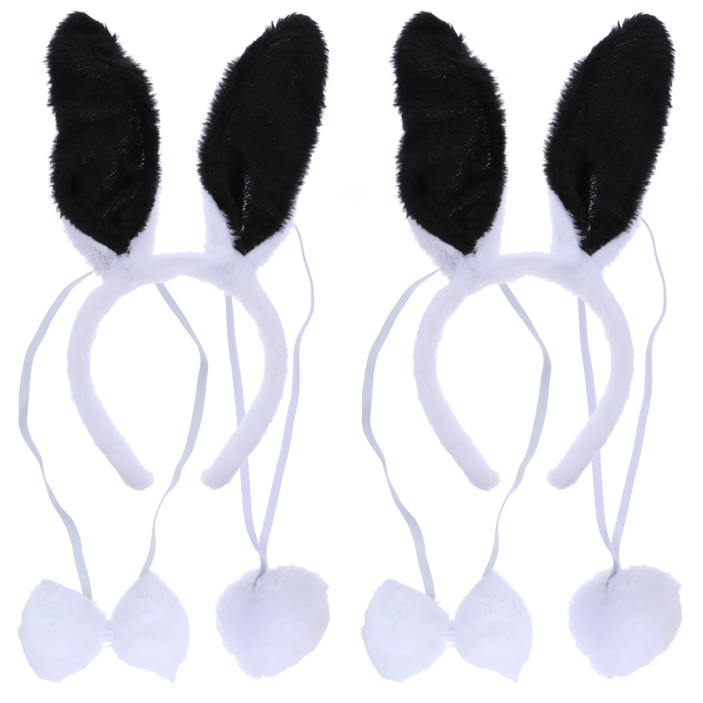 2 Set Creative Plush Rabbit Costume Easter Party Decor Props Rabbit Headband