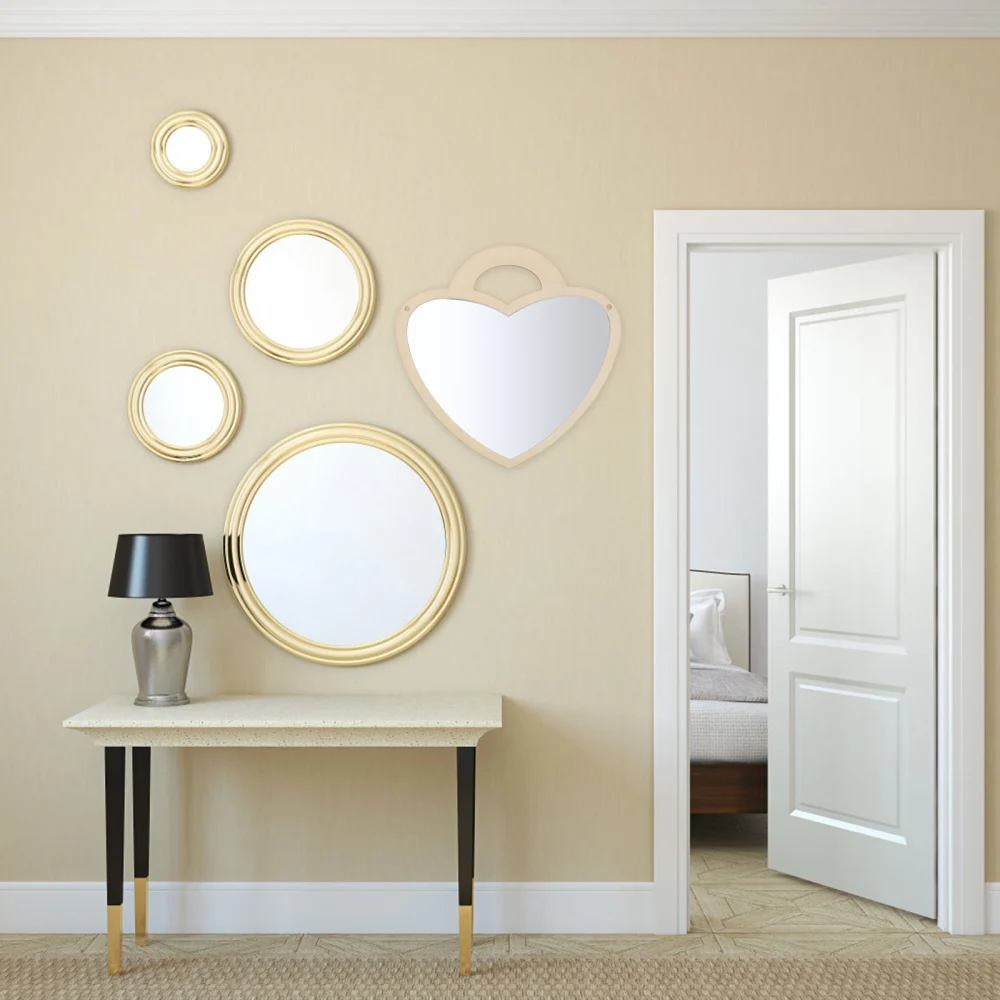 1pc Children Room Acrylic Mirror Wall Stickers Heart Shape Mirror Wall Sticker