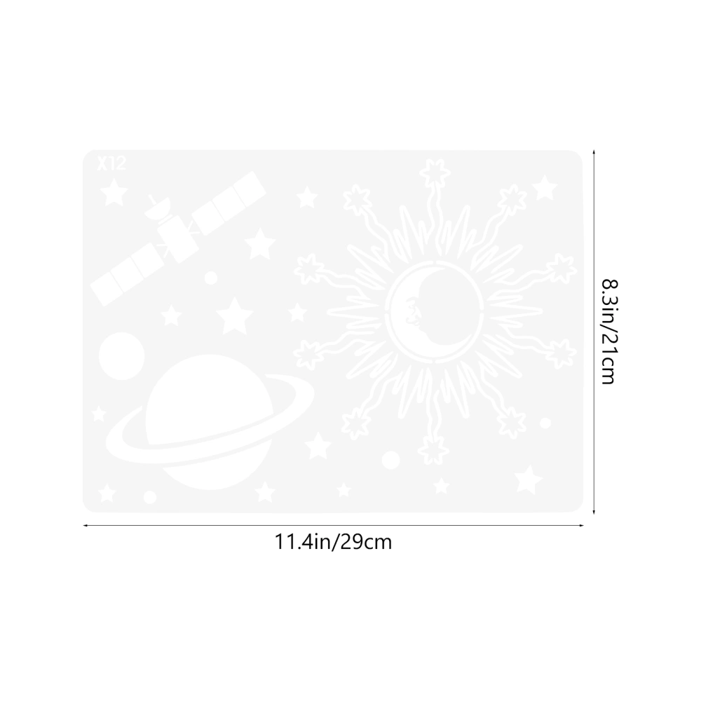 12pcs Reusable Starry Sky Pattern Templates Stencils for Crafts Drawing Painting