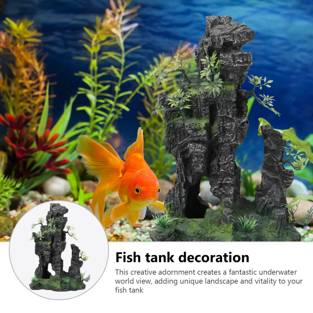 1pc  Aquarium Rockery Ornament Fish Tank Adornment Landscape Ornament Decoration