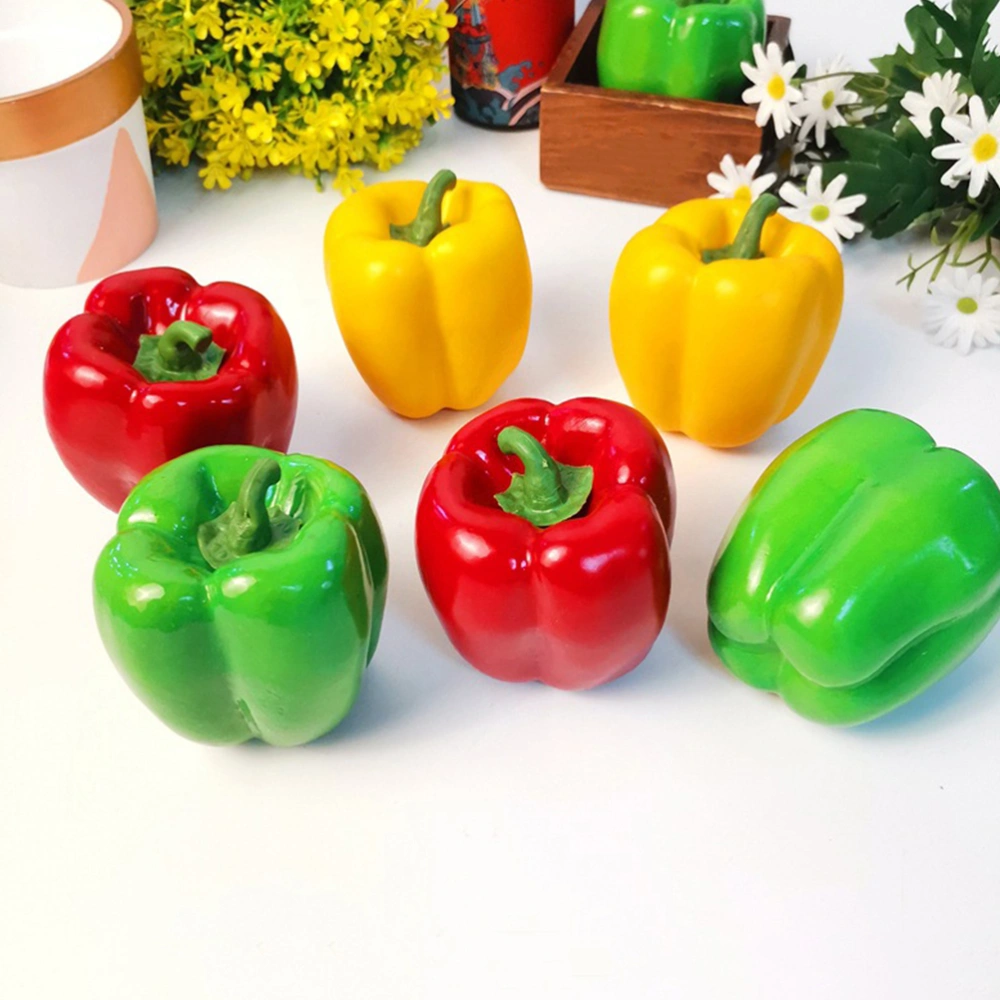 2pcs Artificial Bell Peppers Simulation Bell Peppers Fake Vegetable Bell Pepper