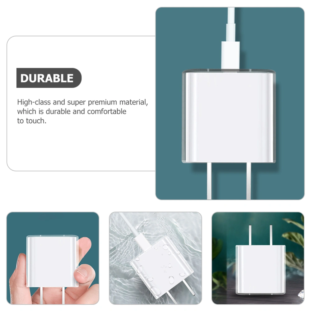 2pcs Practical TPU Power Adapter Protective Cover Compatible with iPhone 20W/18W