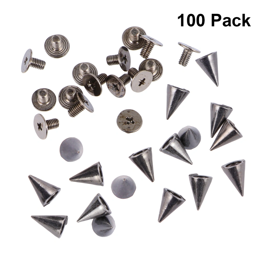 100 Set DIY Alloy Rivet Punk Screwback Spike Cone Rivet DIY Punk Shoes Bag Belt Hat Leather Craft Accessories