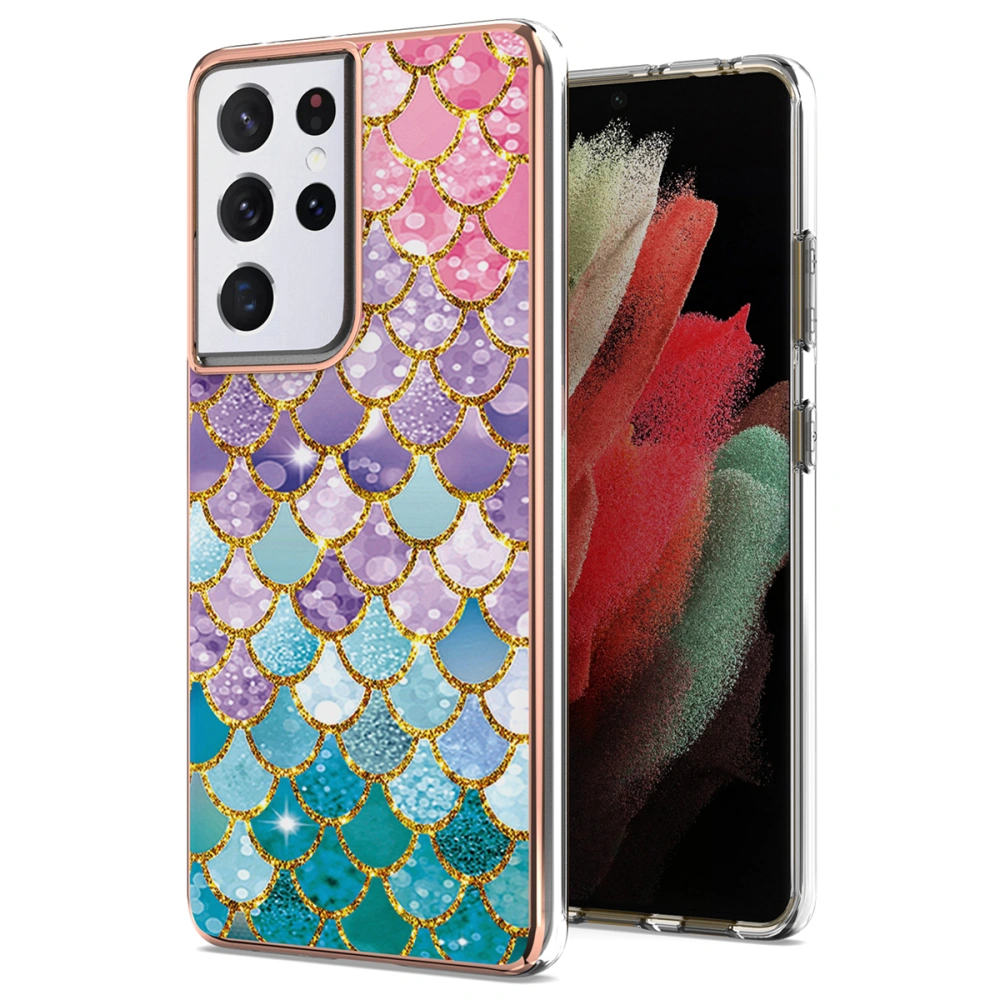 Scratch-resistant Phone Case Luxury Pattern Shell Compatible with S21 Ultra 5G