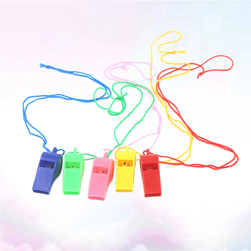 50Pcs Plastic Whistle Referee Training Whistle Kids Children Gift Party Favor Mixed Color