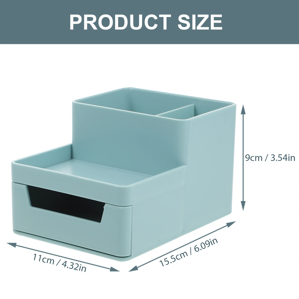 1pc Plastic Pen Holder Multi-partition Storage Box Classification Storage Box