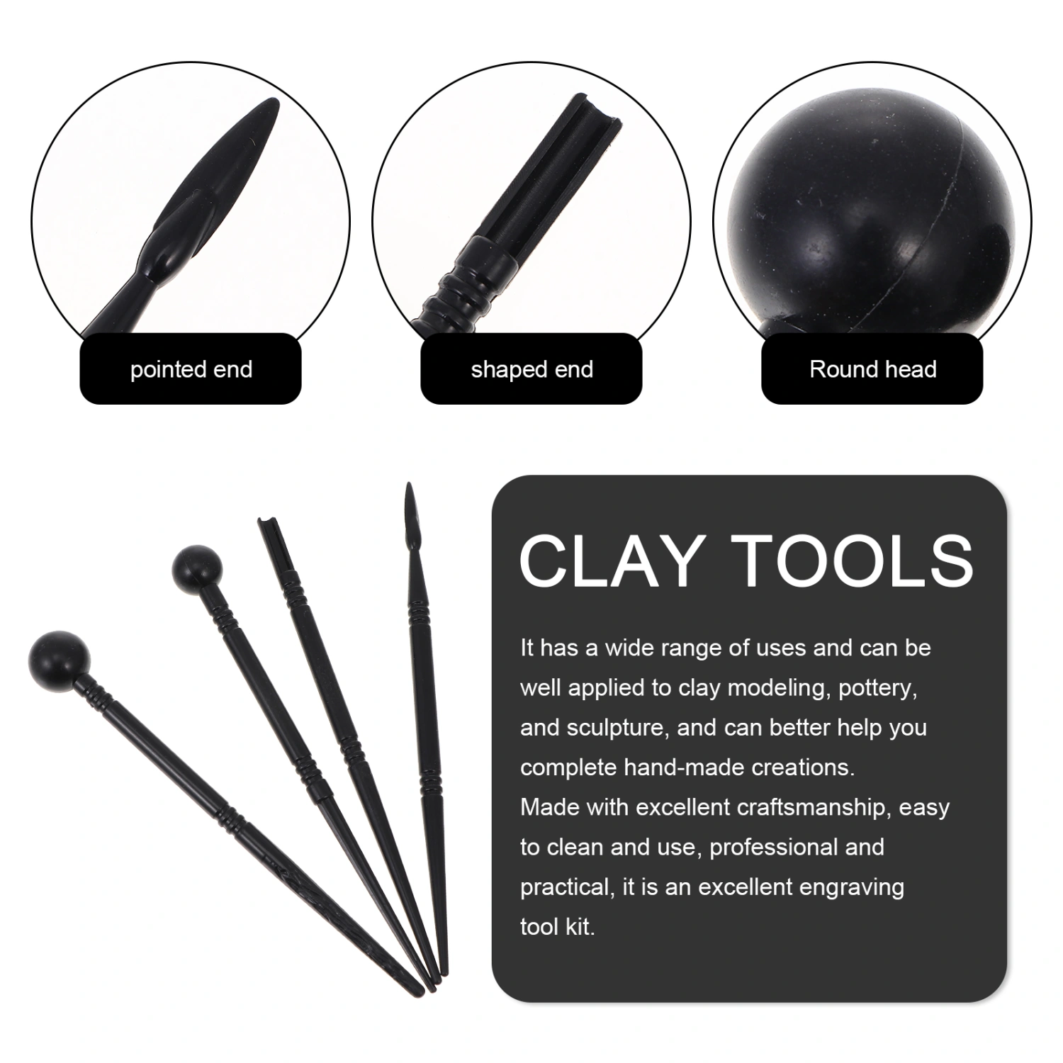 20pcs Clay Tool Set Dotting Pen Indentation Pens for DIY Pottery Clay Painting