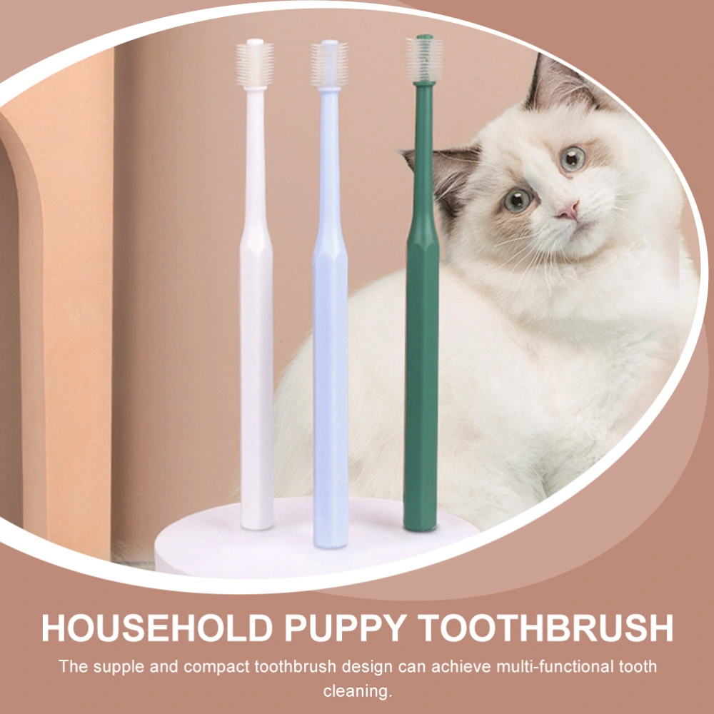 Household Puppy Toothbrush Portable Dog Toothbrush Multi-function Kitten Toothbrush