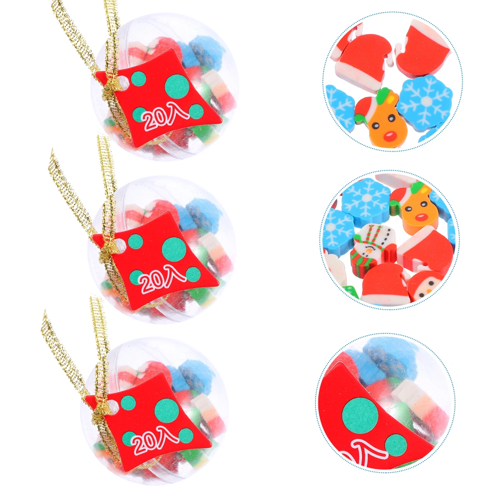 3 Boxes Christmas Erasers Party Favors Christmas Stocking Fillers Kids Gifts