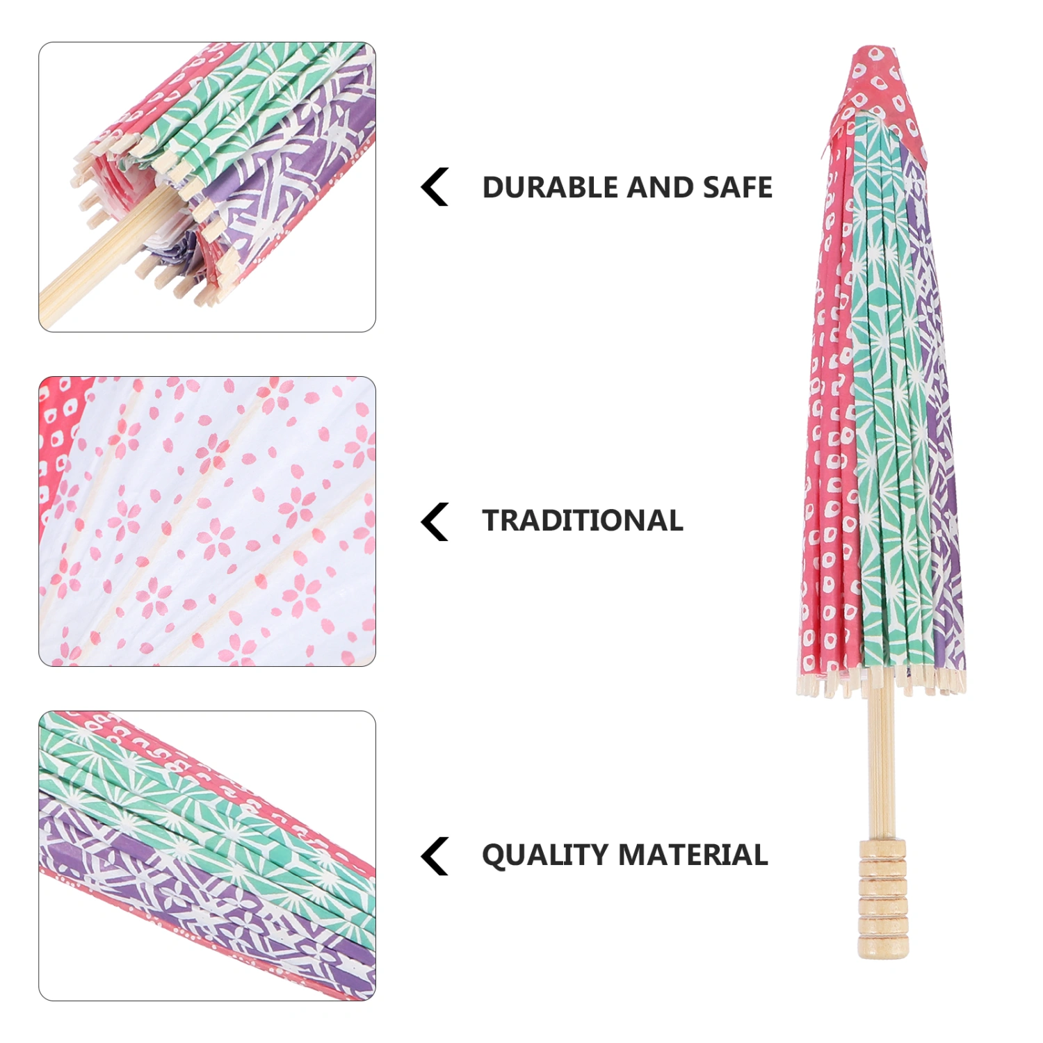 2pcs Oil Paper Umbrella Classical Japanese Umbrella Holiday Umbrella Decoration
