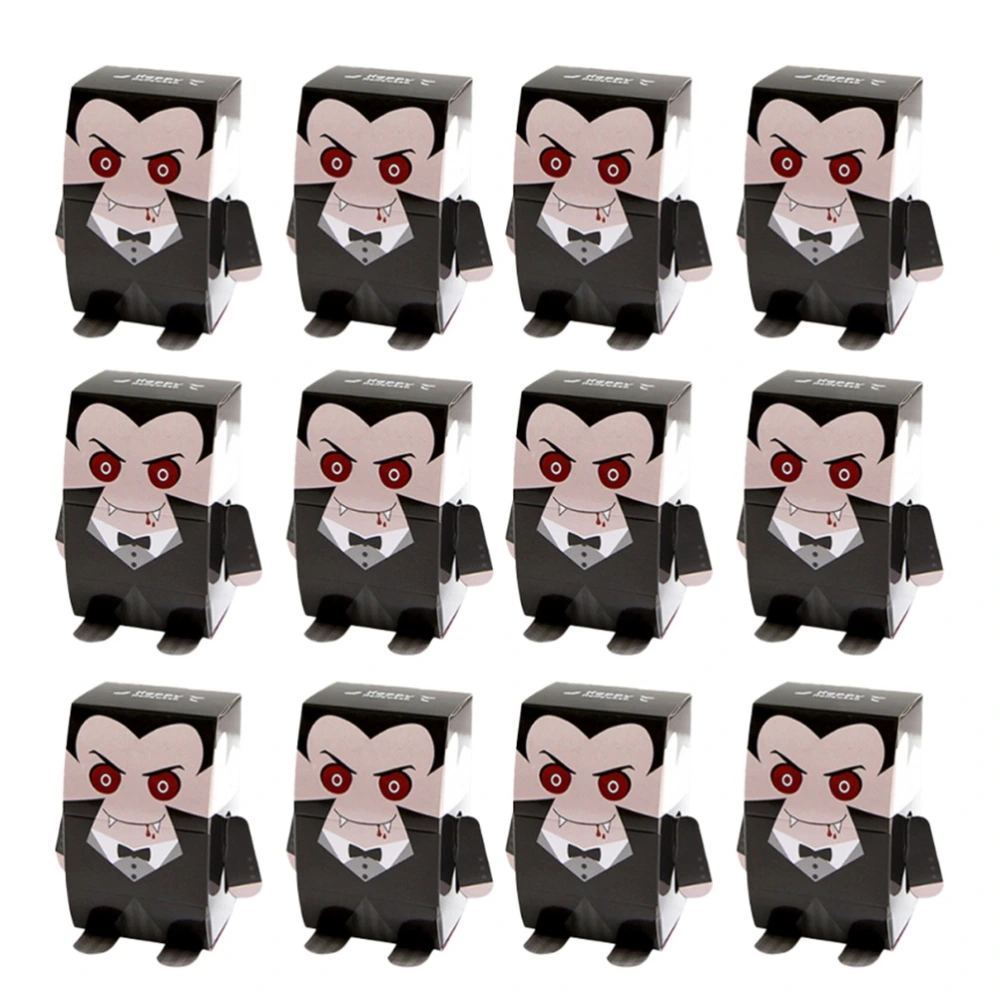 1 Set 12Pcs Halloween Stand-up Candy Box Popcorn Box Gift Box for Party