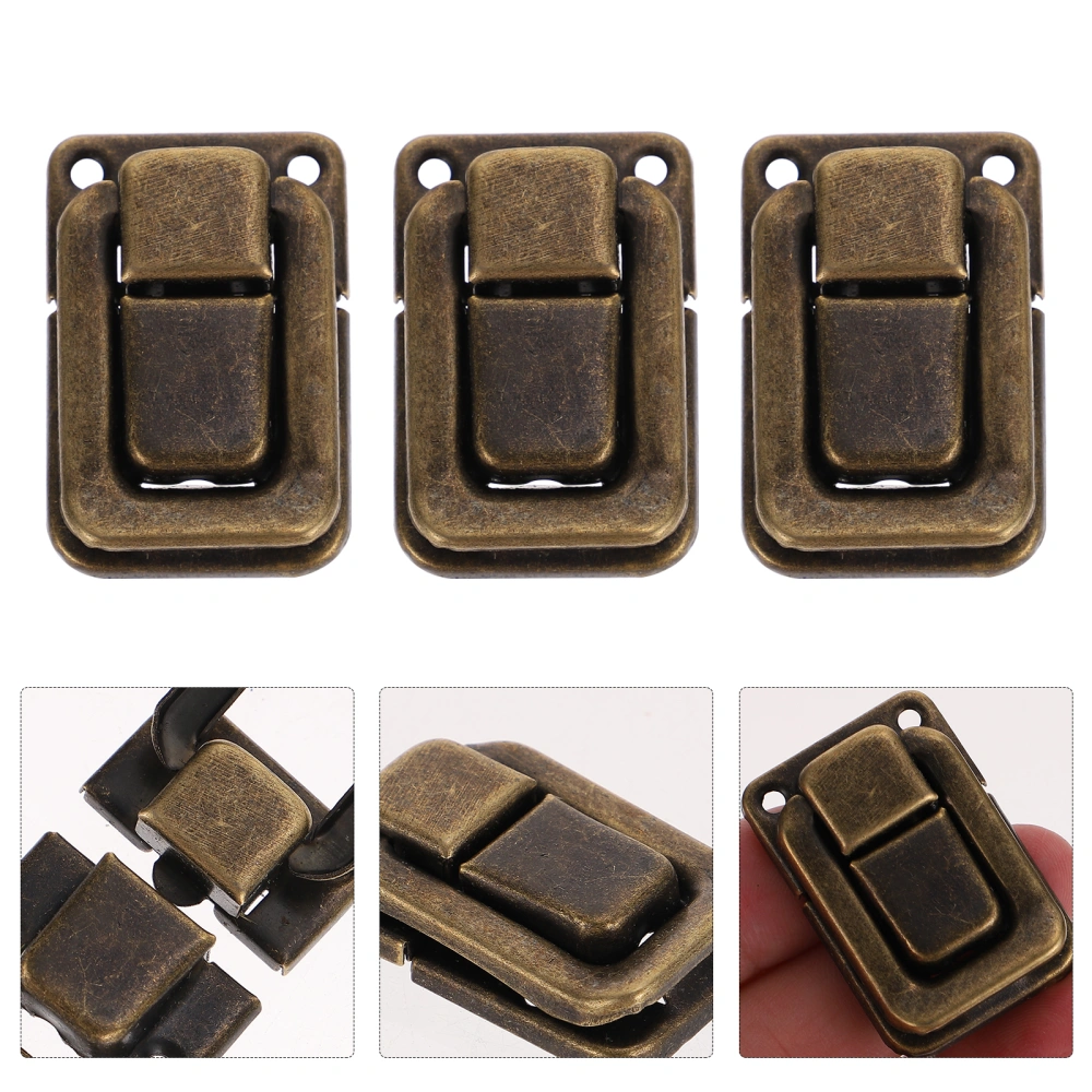 30pcs Antique Hasps Iron Catch Latches Unique Retro Jewelry Box Suitcase Buckle