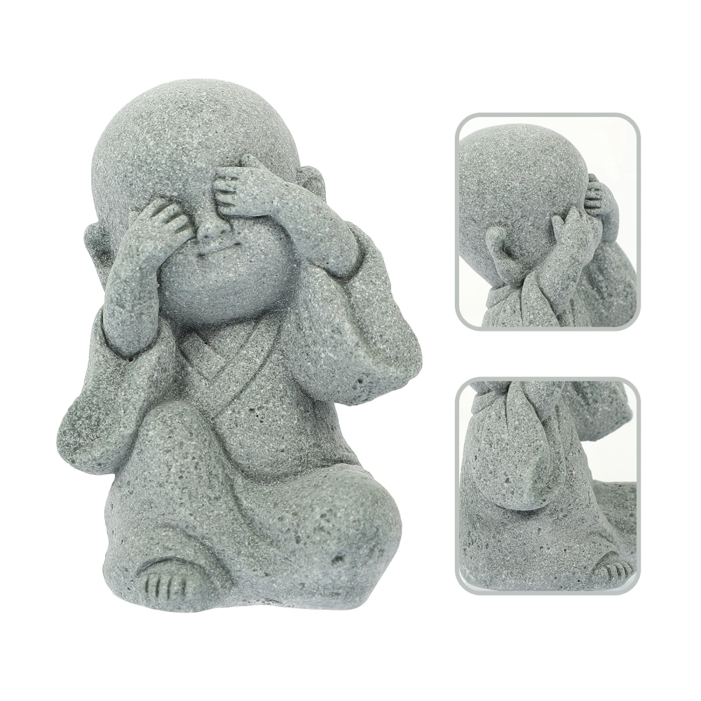 Decorative Monk Statue Wear-resistant Monk Figure Exquisite Monk Figurine Aquarium Accessory