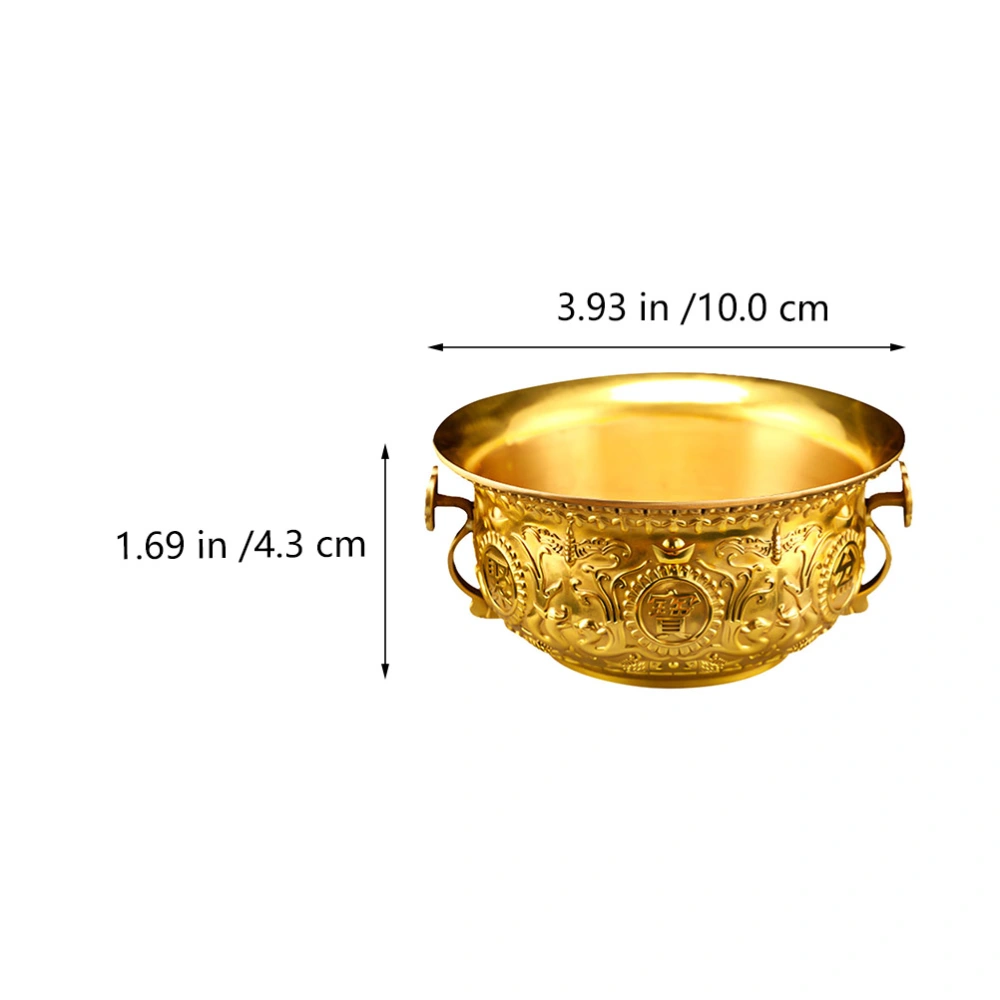 1PC Creative Adornment Party Gift Temple Offering Golden Sacrificial Bowl