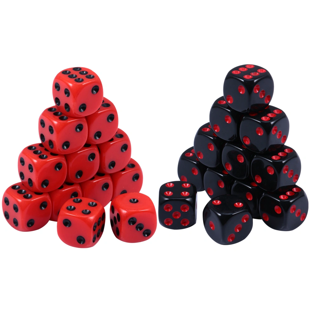 24pcs Novelty Colorful Acrylic  Dice Night KTV Supplies Party Dices (As Shown)