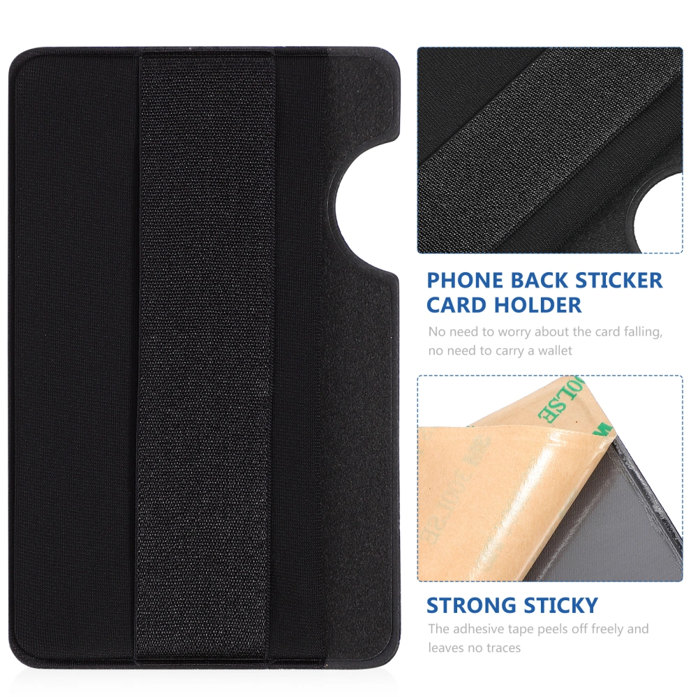 1pc Practical Phone Pouch Self Adhesive Cards Holder Cell Phone Back Patch