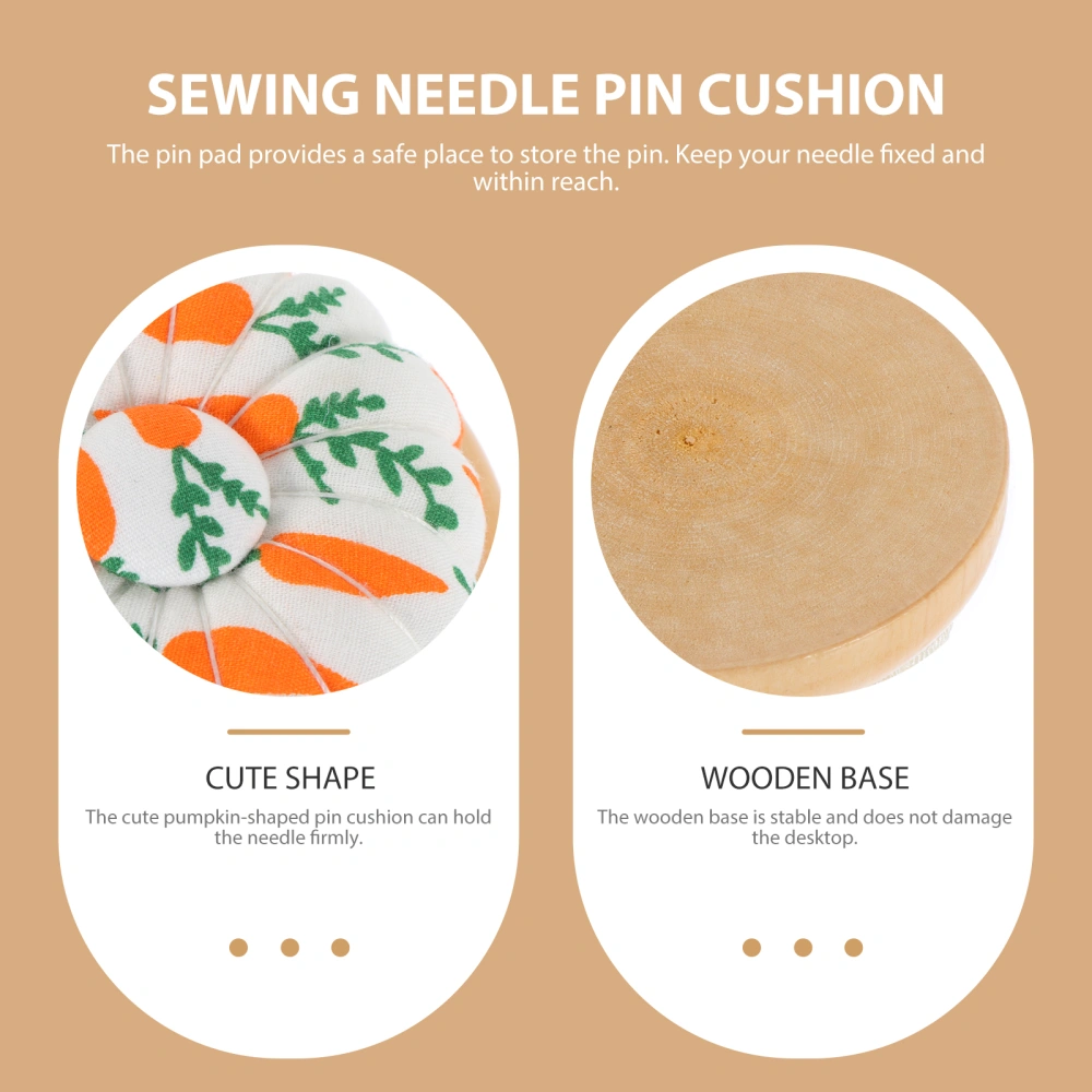 Cross Stitch Pin Cushion Pumpkin Shape Needle Cushion DIY Handcraft Sewing Supply