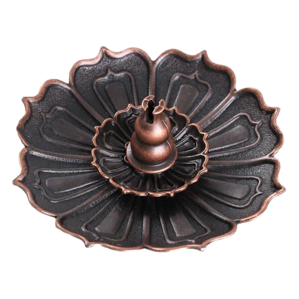 Copper Lotus Shape Incense Holder Incense Stick Stand Decorative Censer