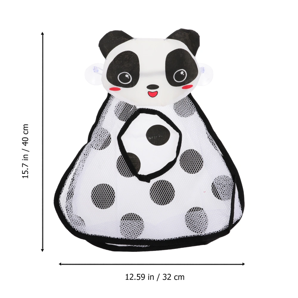 Kids Bath Toy Bag Cartoon Panda Bathtub Game Holder with Hook (Assorted Color)