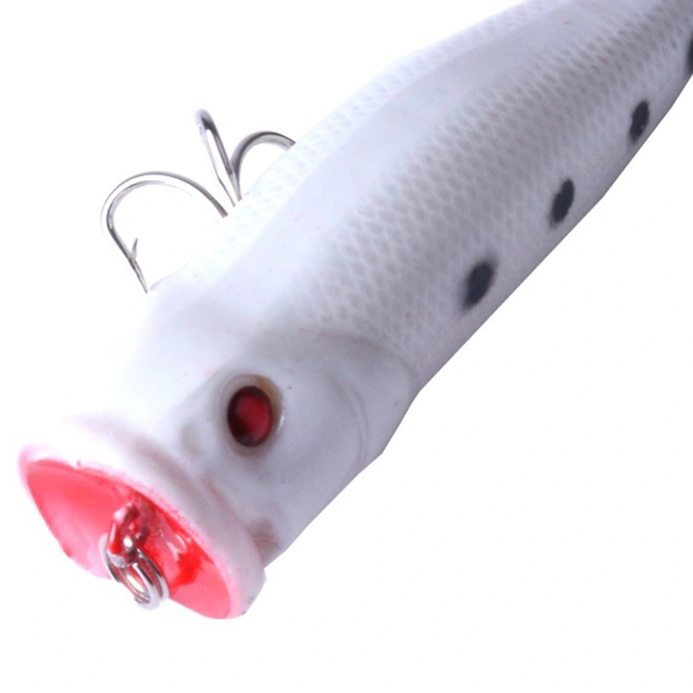 Simulation Luminous Poppa Fishing Bait Fishing Gear Set Fishing Lures Fishing Set for Fishing (White)