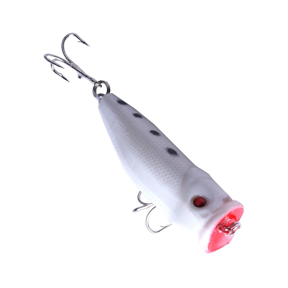 Simulation Luminous Poppa Fishing Bait Fishing Gear Set Fishing Lures Fishing Set for Fishing (White)