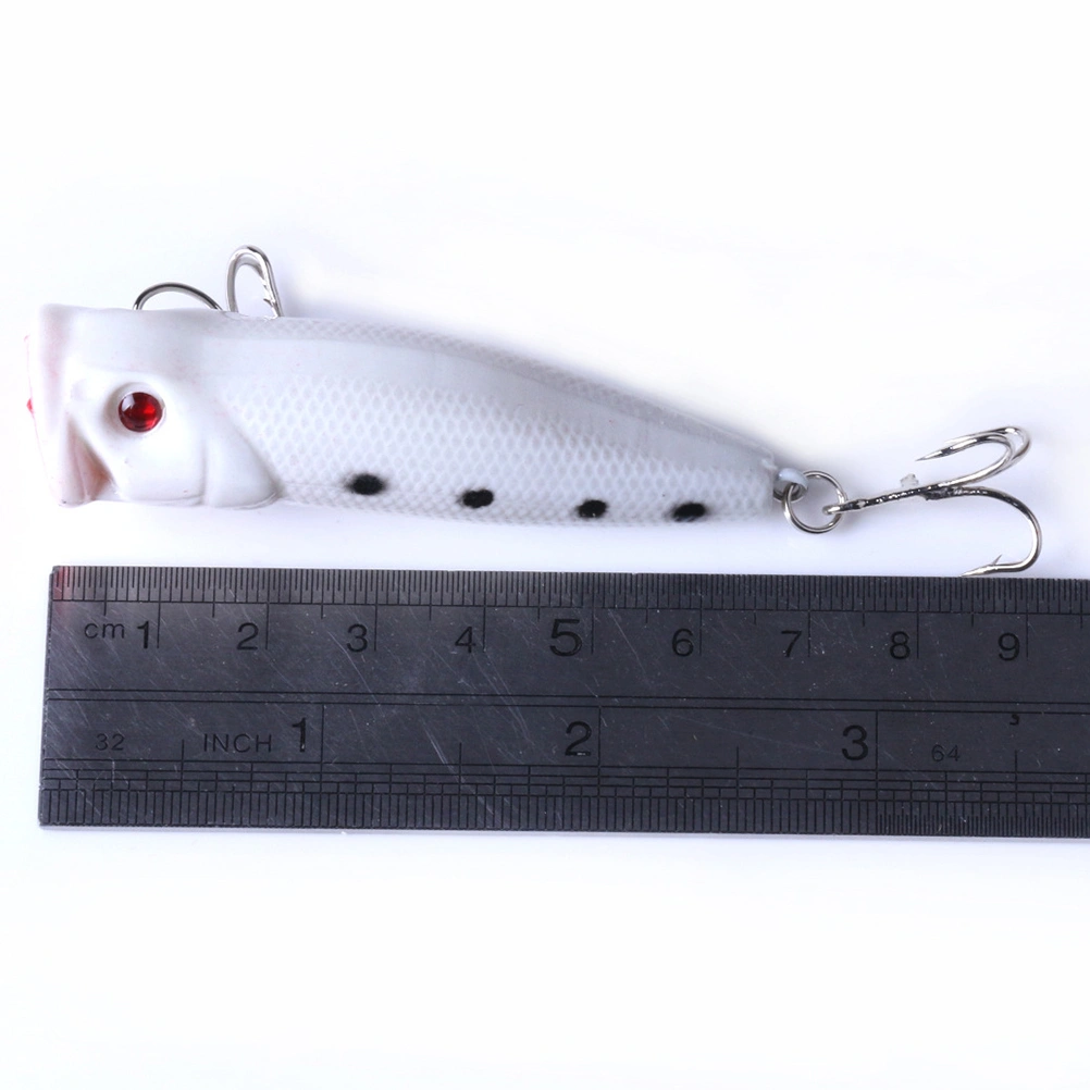Simulation Luminous Poppa Fishing Bait Fishing Gear Set Fishing Lures Fishing Set for Fishing (White)