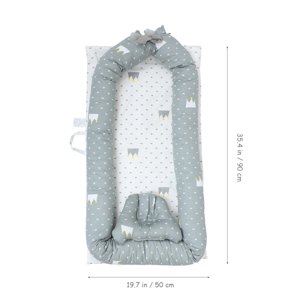 Breathable Cotton Baby Nest Baby Lounger Co-Sleeping Baby Bassinet for Newborn