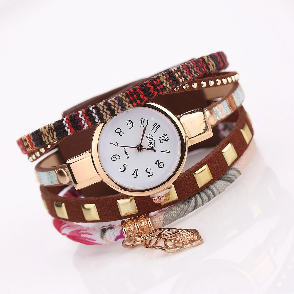 Duoya Classic Women Quartz Watch Lady Bracelet Wrist Quartz Dress Watches Wristwatch (Coffee)