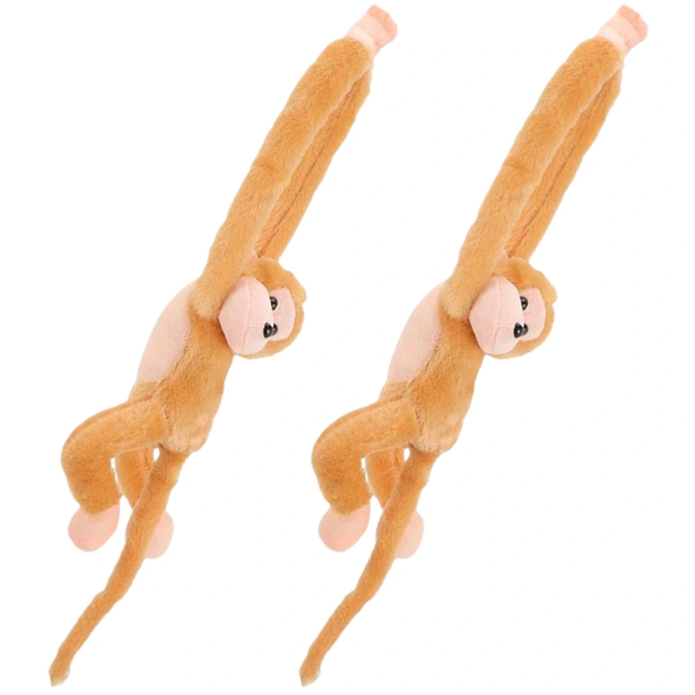 2pcs Plush Monkey Toys Long Arm Tail Hanging Monkey Doll Curtain Decoration