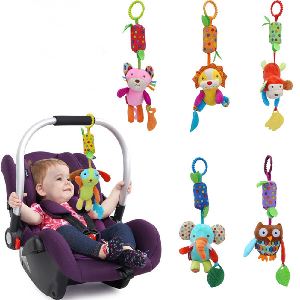 Baby Hanging Toys Puppet Handbells Baby Car Crib Stroller Toys Elephant