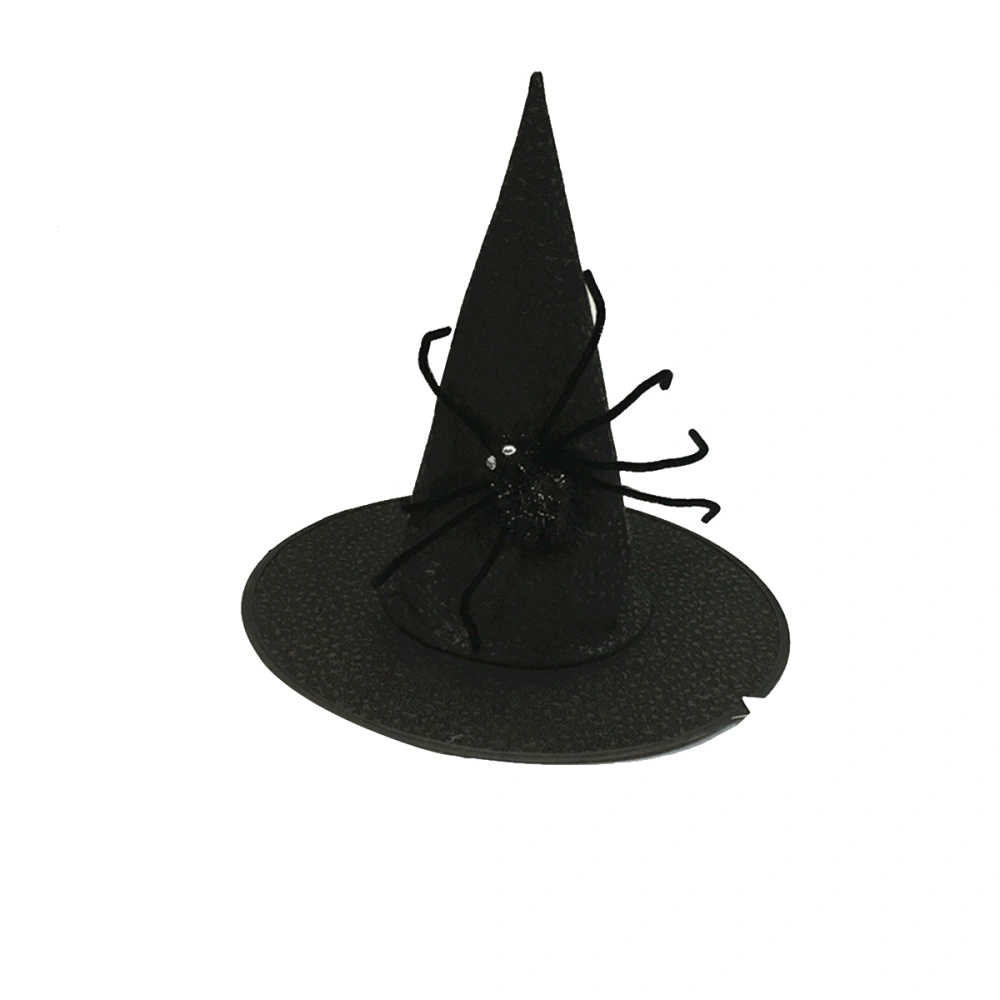 Witch Hat Halloween Wizard Hat Costume Dressing Up Cosplay Roleplay Stage Performance Accessory (Black)