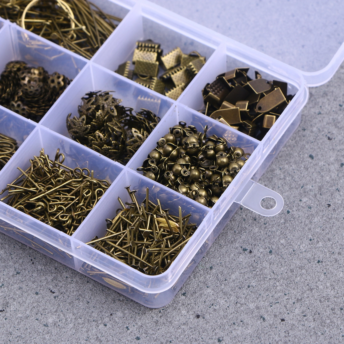 1 Box Jewelry Making Starter Kit Set Jewelry Findings Supplies DIY Crafts (Antique Bronze)