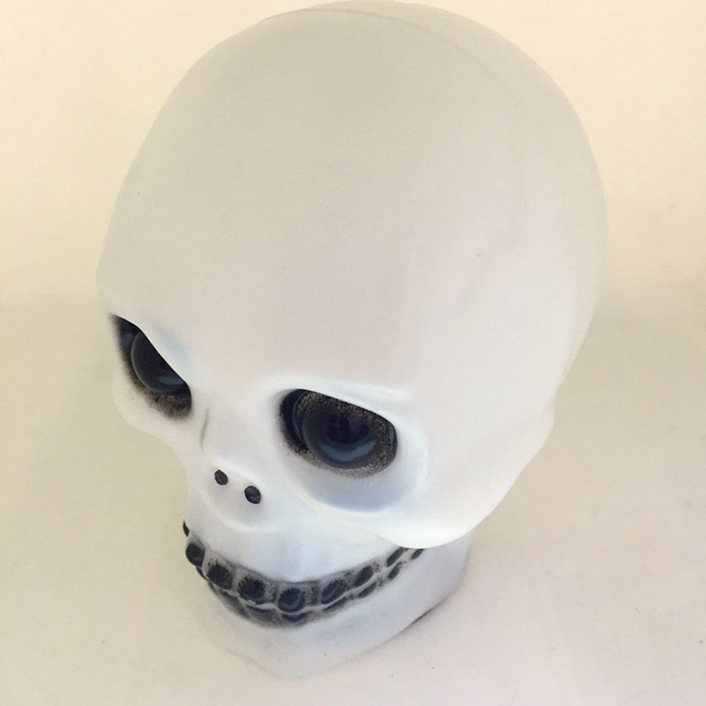 Halloween Decor Night Light Multicolor Skull Head Glowing Flashing Light Table Lamp Decorative Bedside Lamp for Home Decor Gifts (Ghost Head Night Light)