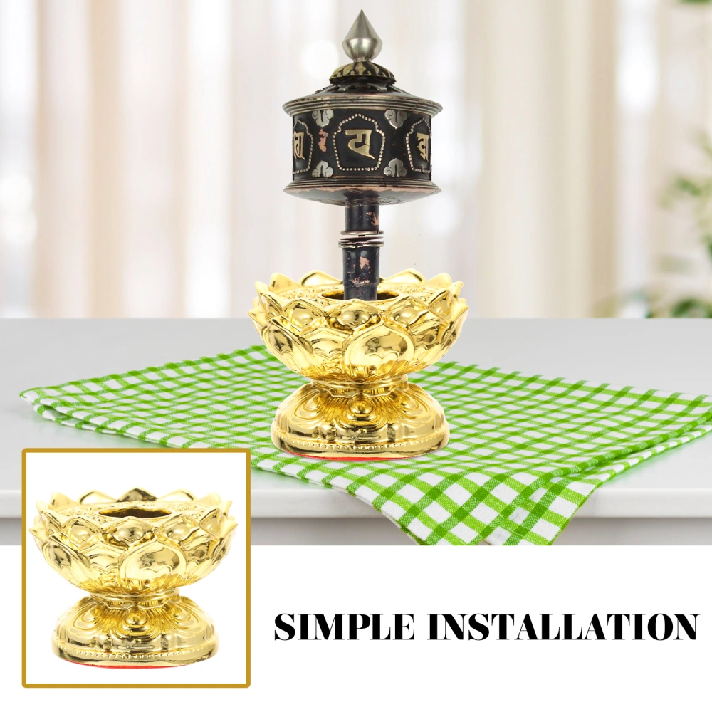 Simple Prayer Wheel Place Base Lotus-shape Modeling Base Buddha Figurine Holder