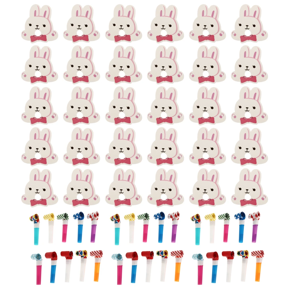 30pcs Plastic Whistles Cartoon Cheerleading Whistles Birthday Party Whistles