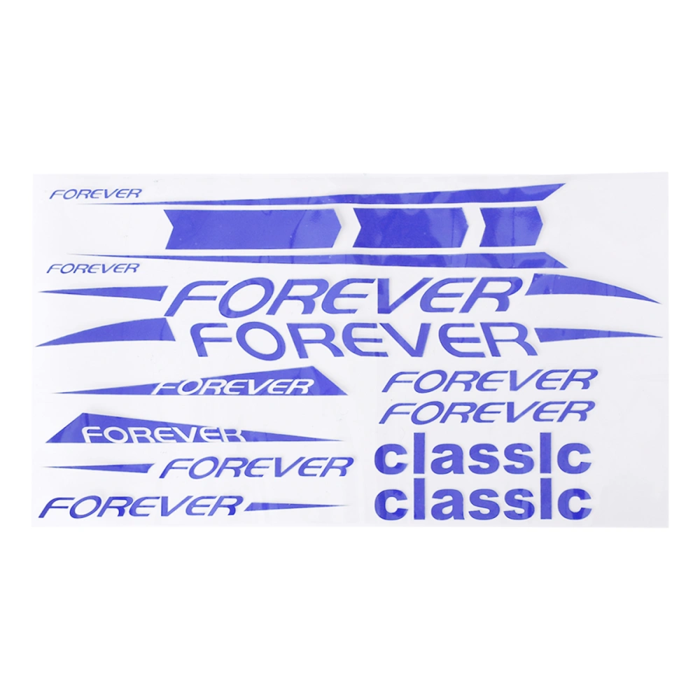 Frame Reflective Sticker Forever Pattern Bike Safe Accessories Cycling Rack Sticker Reflective Decal Tape (Blue)