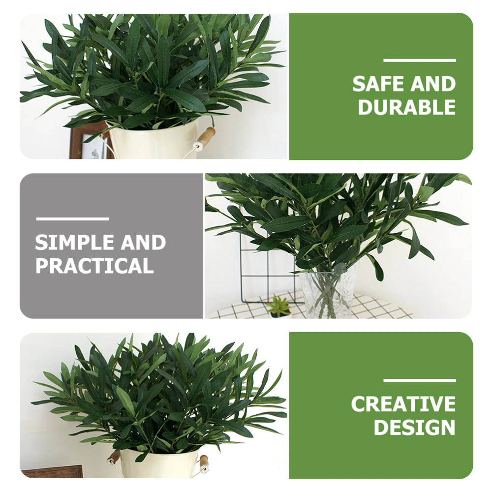 3 Pcs Artificial Plants Simulated Greenery Decors Plastic Olive Leaves Plants