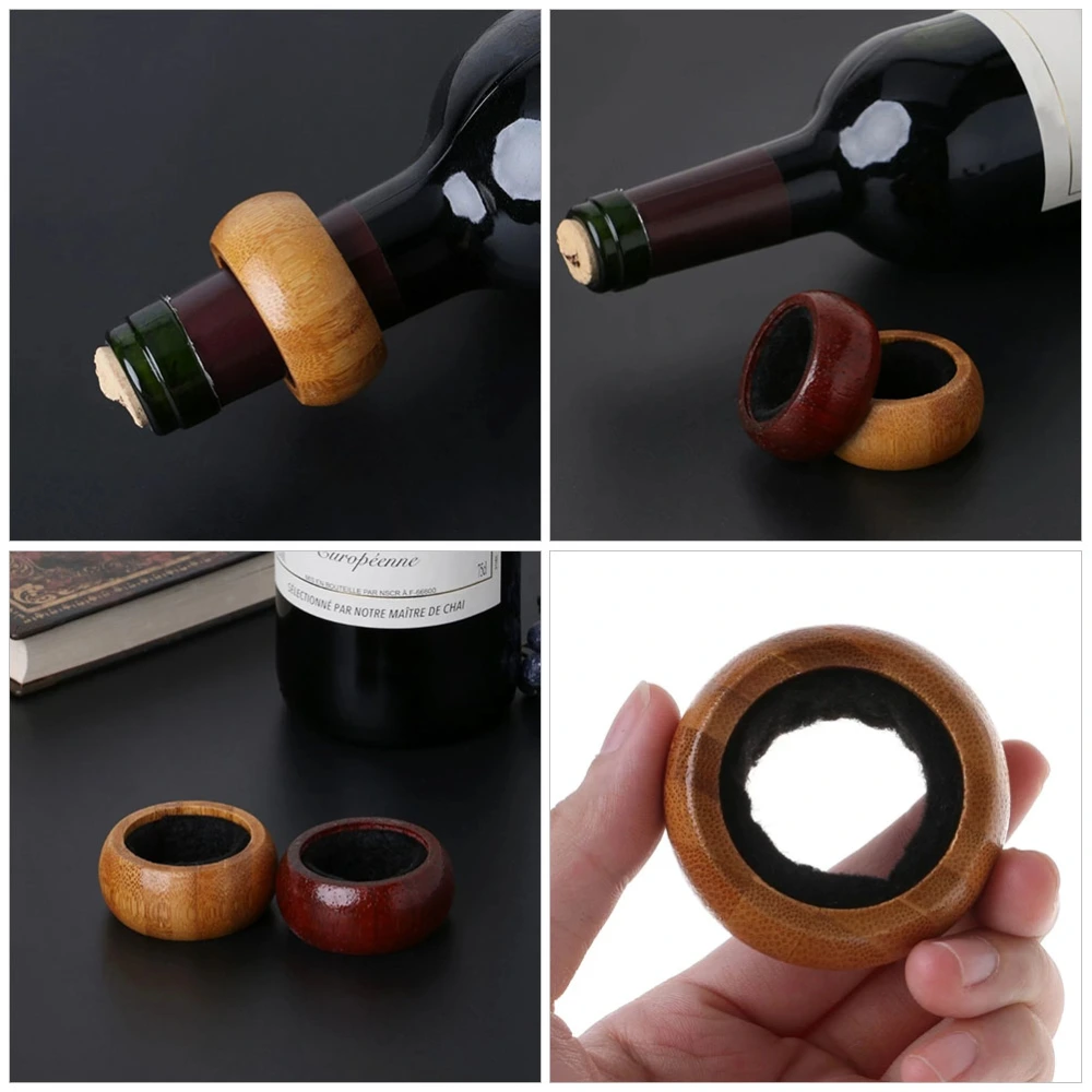 4Pcs Household Wine Collars Daily Use Bottle Collars Convenient Wine Bottle Rings Wine Accessory