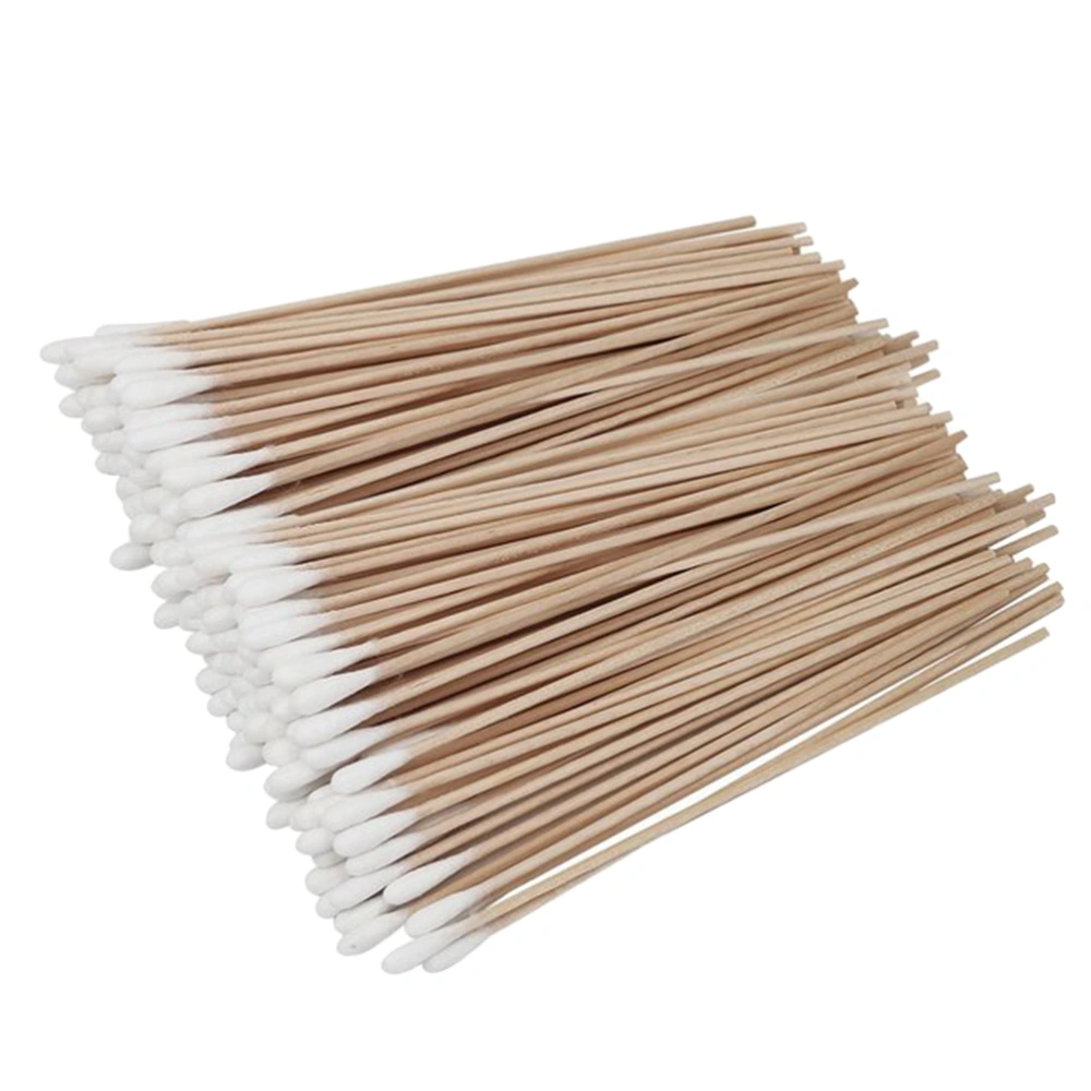 6 Packs Pet Cleaning Swabs Single Head Cotton Swab Wooden Cotton Swabs Creative Cleaning Tool (600pcs/6 Packs)